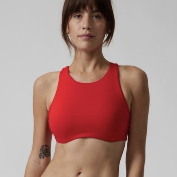 Athleta Maldives Bra Cup High Neck Bikini Top Swimsuit - Picture 1 of 6